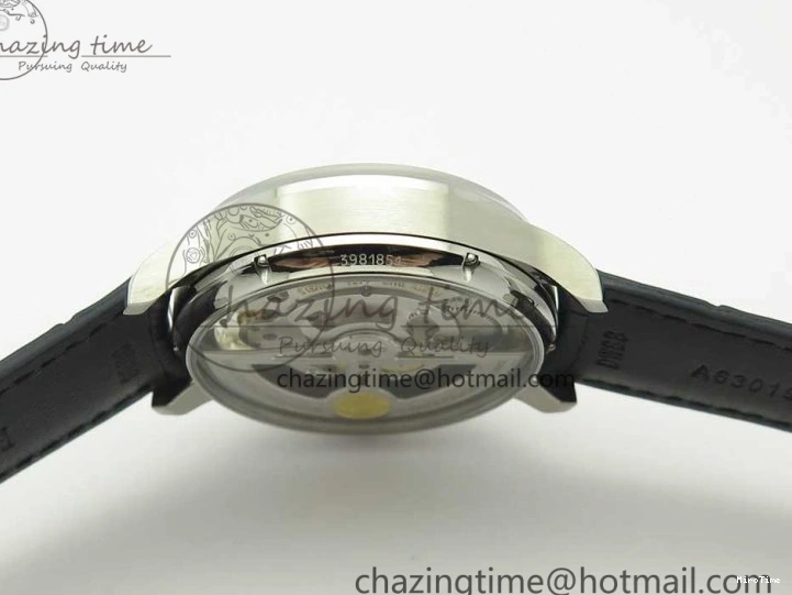 MIROTIME 0207 Portuguese Tourbillon IW5046 SS ZF Best Edition White Dial Blue Markers on Blue Leather Strap Fashionable 7149